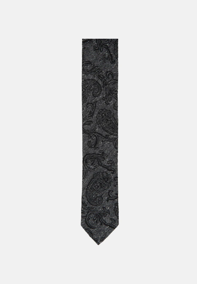 Slim (5cm) Tie Paisley in Black | Seidensticker online shop