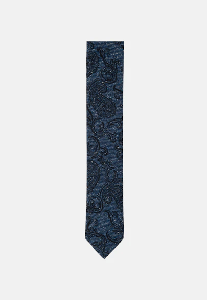 Schmal (5cm) Krawatte Paisley in Mittelblau |  Seidensticker Onlineshop