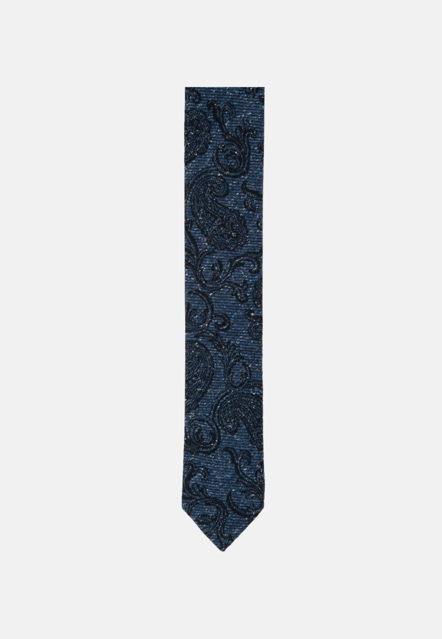 Schmal (5cm) Krawatte Paisley Blau