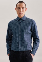 Shaped Business shirt Print in Turquoise |  Seidensticker Onlineshop