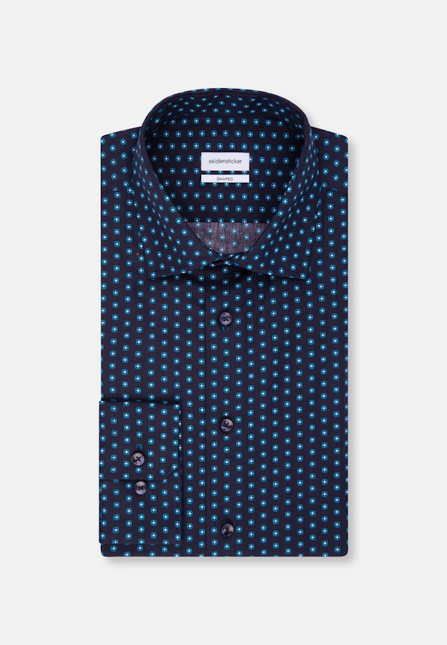 Shaped Business shirt Print in Turquoise |  Seidensticker Onlineshop