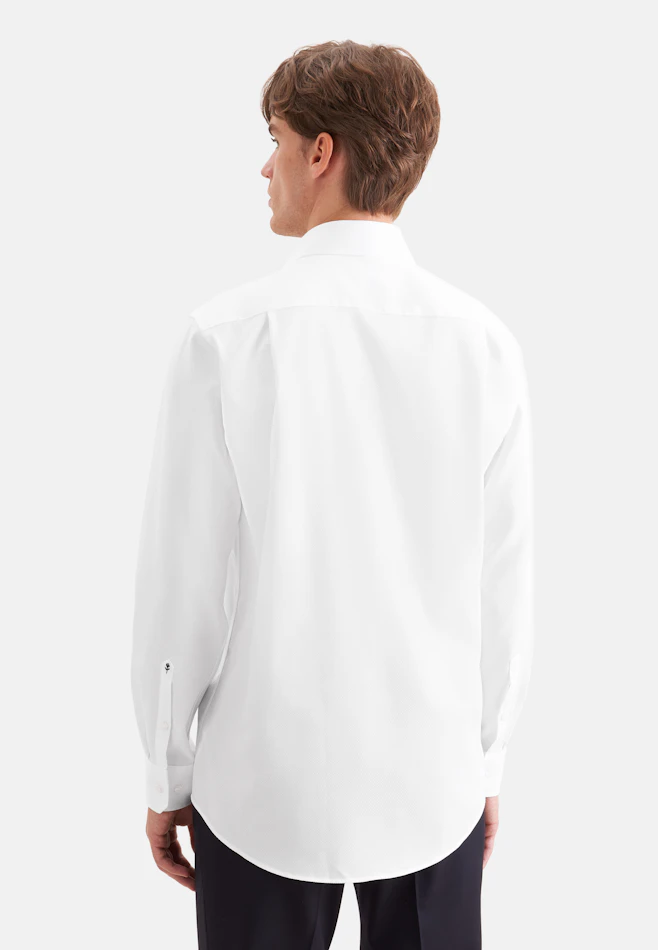 Regular Chemise d'affaires Structure dans Blanc | Boutique en ligne Seidensticker