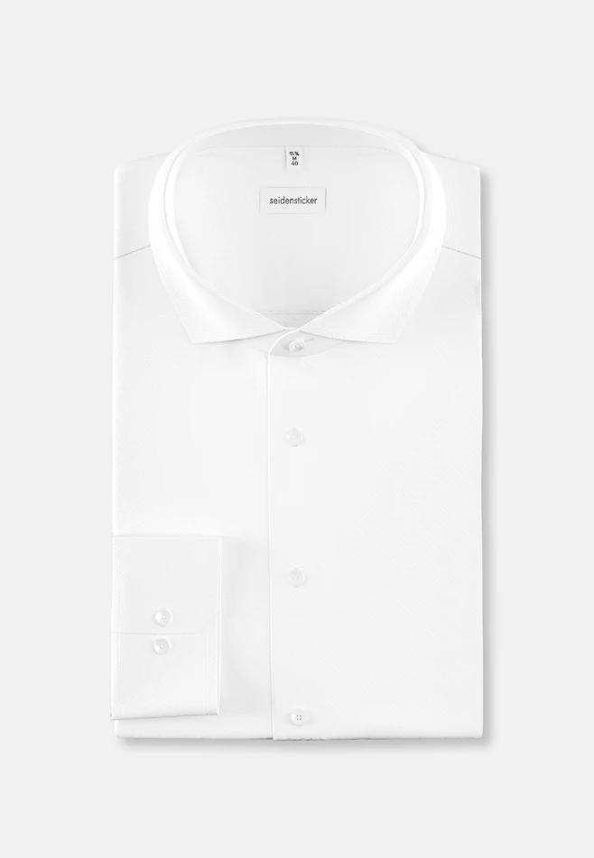 Regular Business shirt Structure in White | Seidensticker online shop