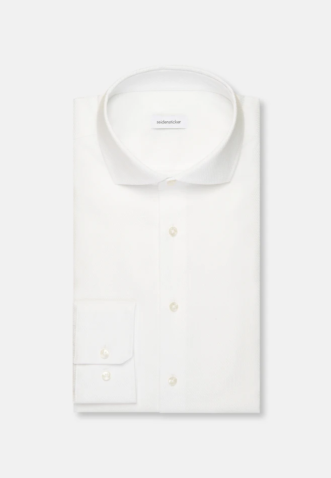 Regular Business shirt Structure in White | Seidensticker online shop