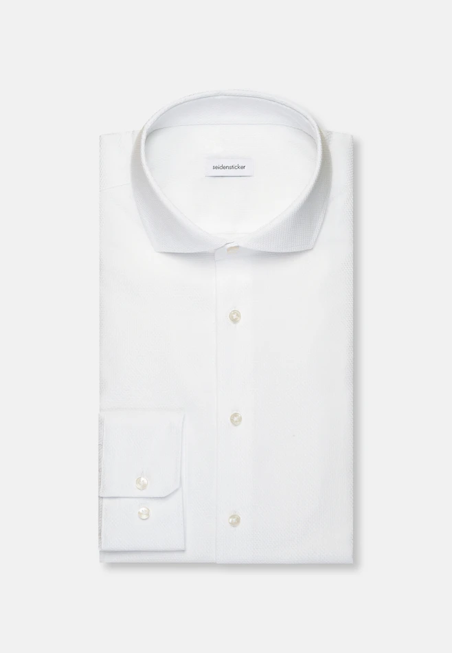 Regular Business shirt Structure in White | Seidensticker online shop