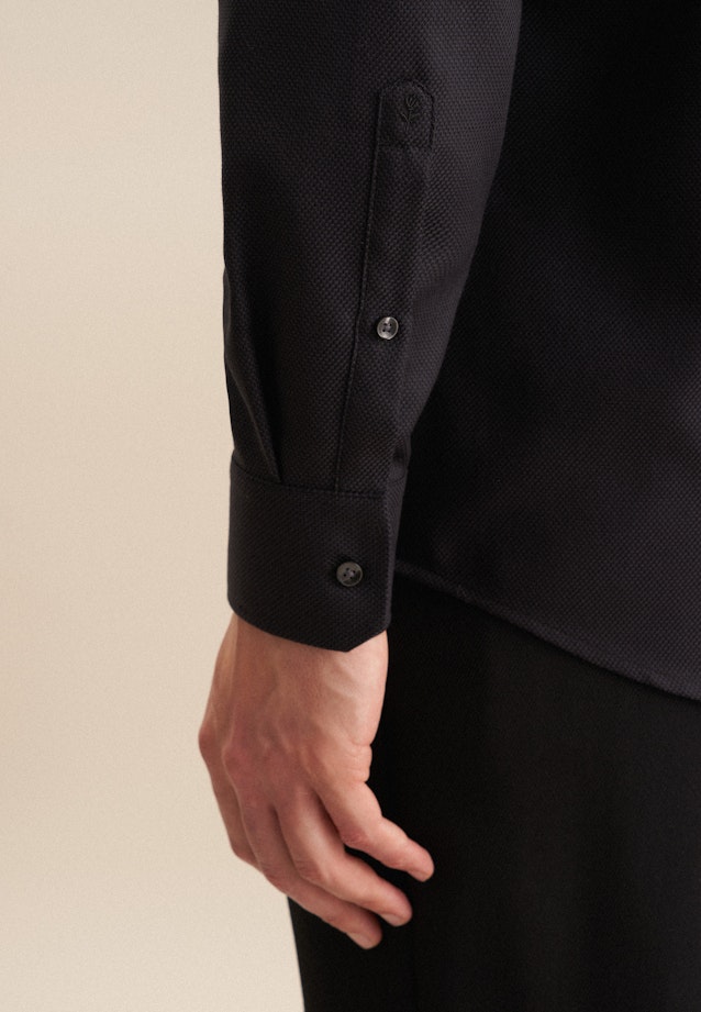 Regular Business shirt Structure in Grey |  Seidensticker Onlineshop