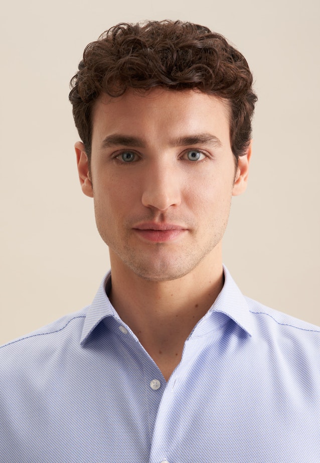Regular Business shirt Structure in Light Blue |  Seidensticker Onlineshop