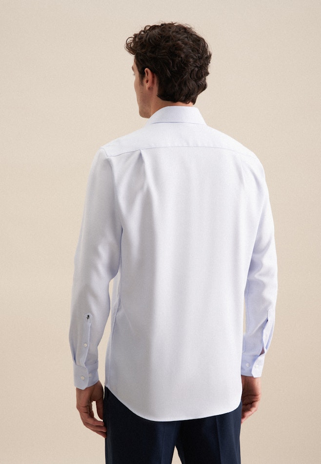 Non-iron Twill Business shirt in Regular with Kent-Collar in Light Blue | Seidensticker online shop