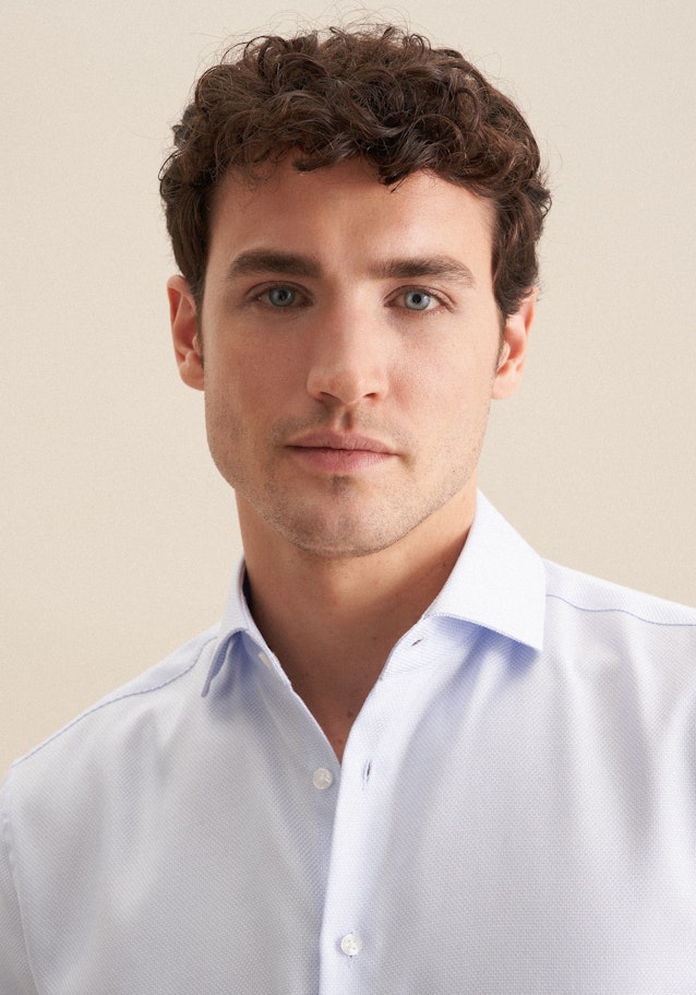 Regular Business shirt Structure in Light Blue | Seidensticker Onlineshop
