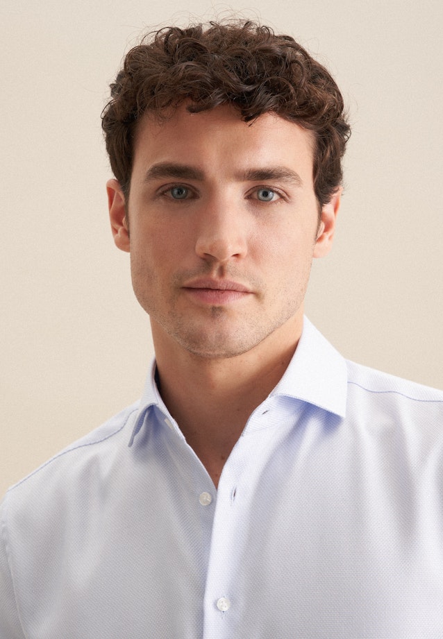 Regular Business shirt Structure in Light Blue |  Seidensticker Onlineshop
