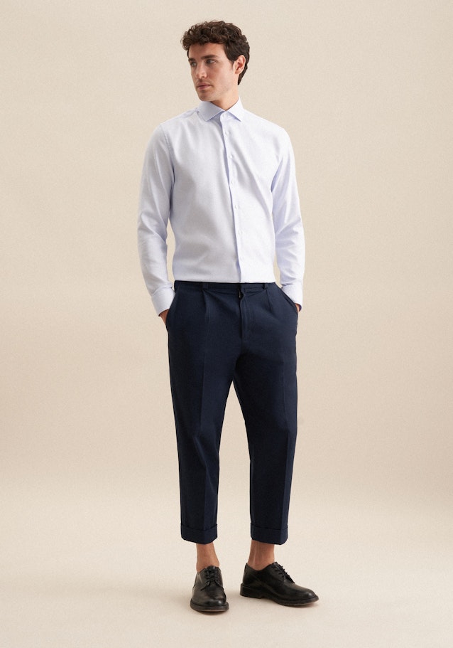 Regular Business shirt Structure in Light Blue | Seidensticker Onlineshop