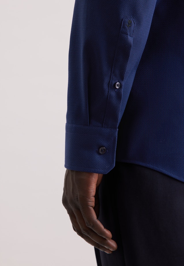 Regular Business Hemd Struktur in Dunkelblau |  Seidensticker Onlineshop