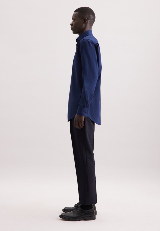 Regular Business Hemd Struktur in Dunkelblau |  Seidensticker Onlineshop