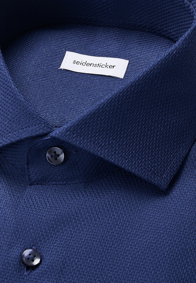 Regular Business Hemd Struktur in Dunkelblau |  Seidensticker Onlineshop
