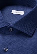 Regular Business Hemd Struktur in Dunkelblau |  Seidensticker Onlineshop