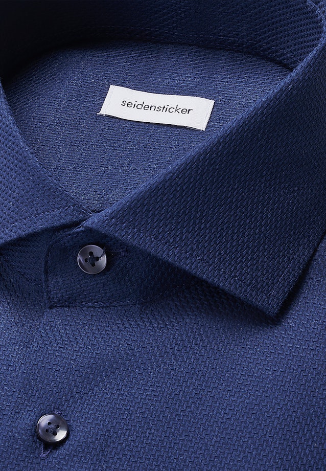 Regular Business Hemd Struktur in Dunkelblau |  Seidensticker Onlineshop