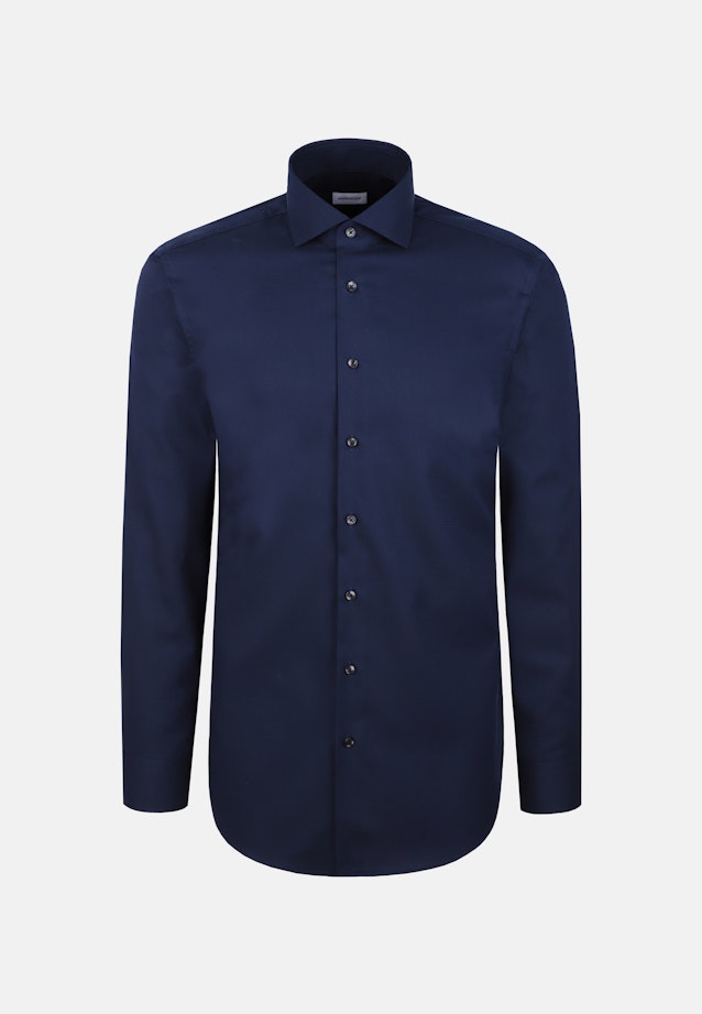 Regular Business Hemd Struktur in Dunkelblau |  Seidensticker Onlineshop