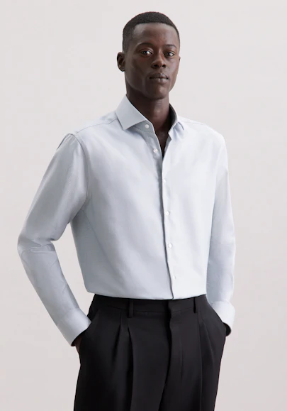 Regular Chemise d'affaires Structure in Vert | Seidensticker Onlineshop