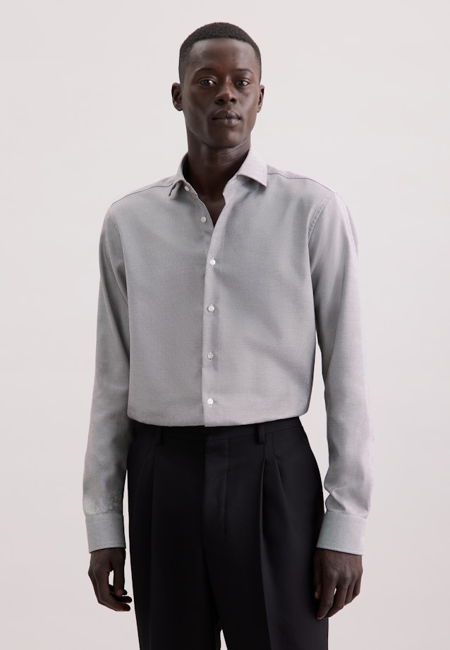 Regular Business Hemd Struktur in Braun |  Seidensticker Onlineshop