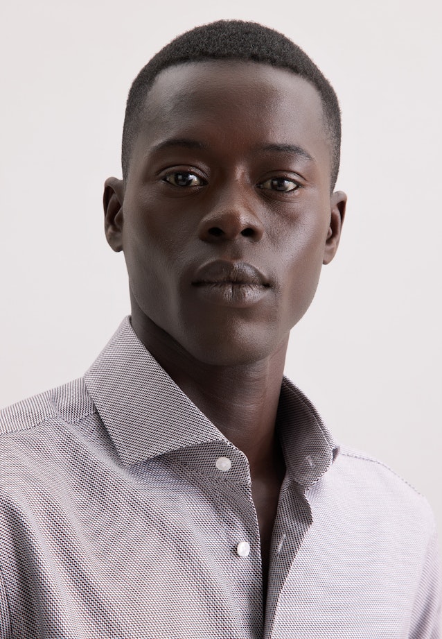 Regular Business Hemd Struktur in Braun |  Seidensticker Onlineshop