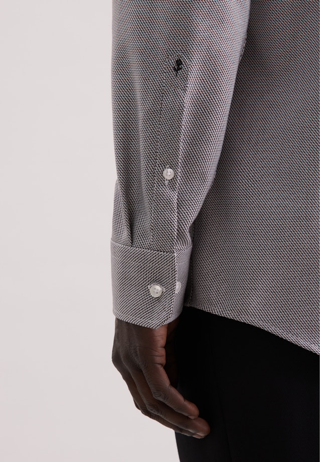 Regular Business Hemd Struktur in Braun |  Seidensticker Onlineshop