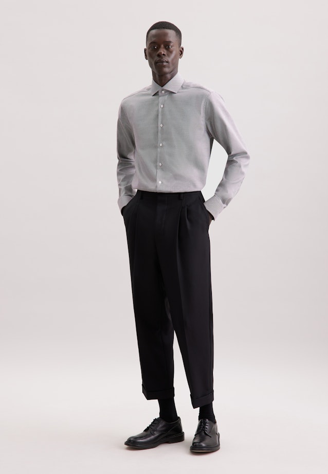 Regular Business Hemd Struktur in Braun |  Seidensticker Onlineshop