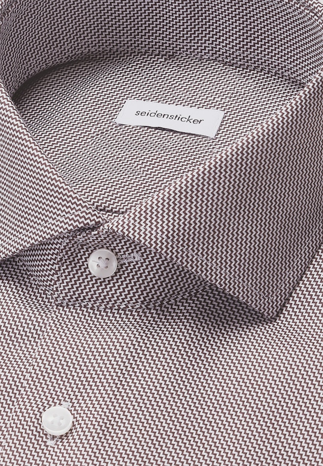 Regular Business shirt Structure in Braun | Seidensticker online shop