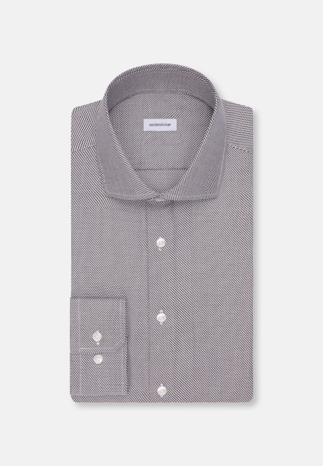 Regular Business Hemd Struktur in Braun |  Seidensticker Onlineshop