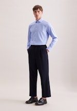 Regular Business Hemd Struktur in Mittelblau |  Seidensticker Onlineshop