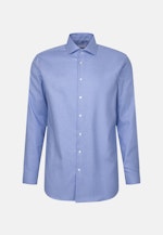 Regular Business Hemd Struktur in Mittelblau |  Seidensticker Onlineshop