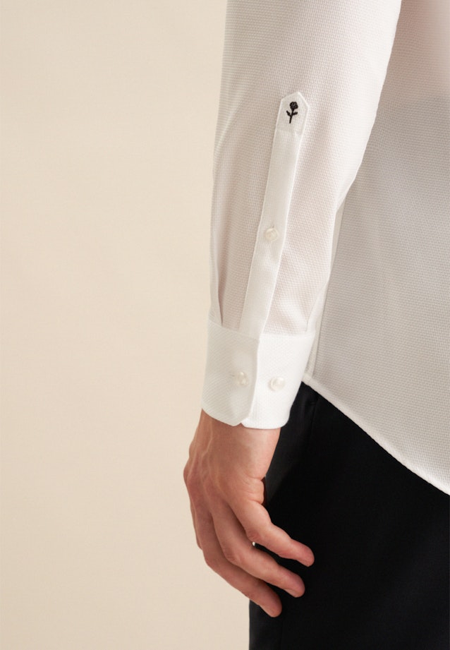 Non-iron Structure Business Shirt in Regular with Kent-Collar in White |  Seidensticker Onlineshop