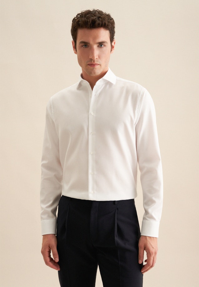 Chemise d'affaires Regular sans repassage Col Kent in Blanc |  Seidensticker Onlineshop