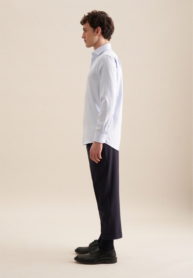 Non-iron Structure Business Shirt in Regular with Kent-Collar in Light Blue |  Seidensticker Onlineshop