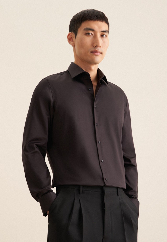 Chemise D'affaires Slim Manche Longue New Kent in Noir |  Seidensticker Onlineshop