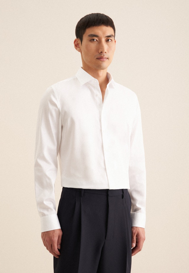 Chemise D'affaires Slim Manche Longue New Kent in Blanc |  Seidensticker Onlineshop