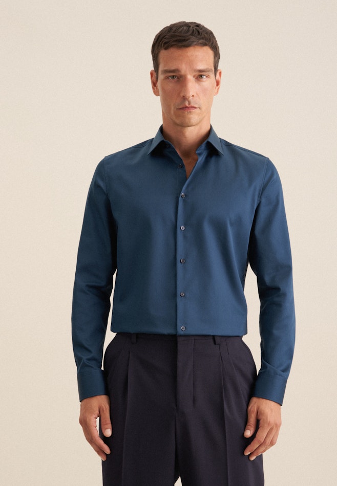 Slim Business Hemd Uni in Türkis | Seidensticker Onlineshop