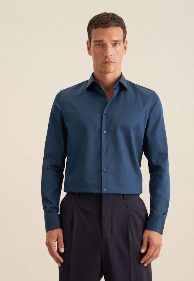 Slim Business shirt Uni in Turquoise | Seidensticker online shop