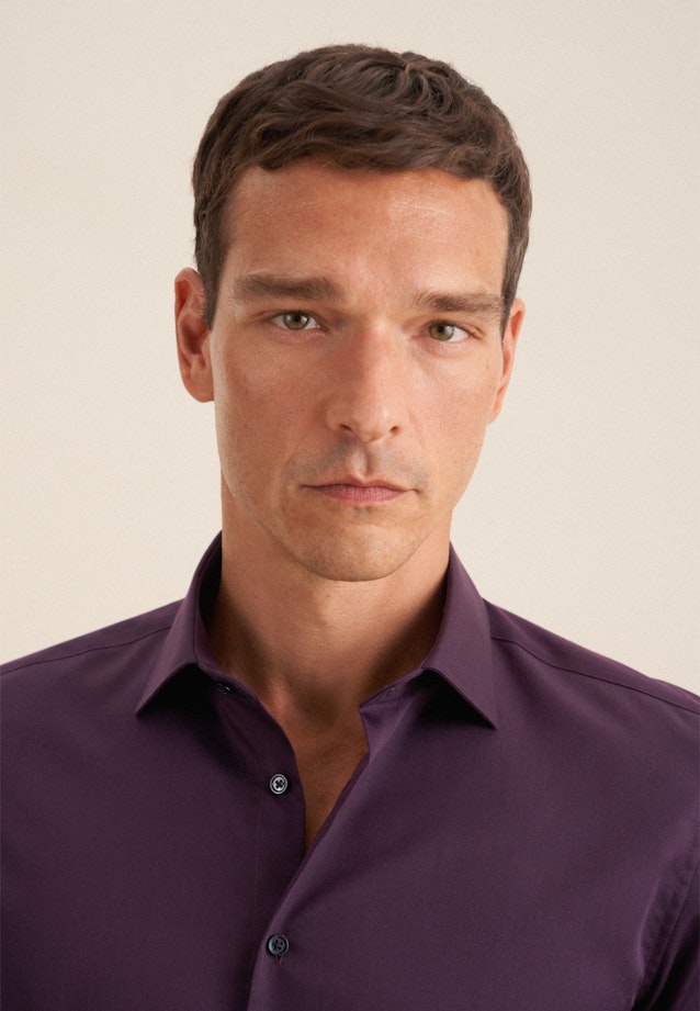 Slim Business Hemd Uni in Lila |  Seidensticker Onlineshop