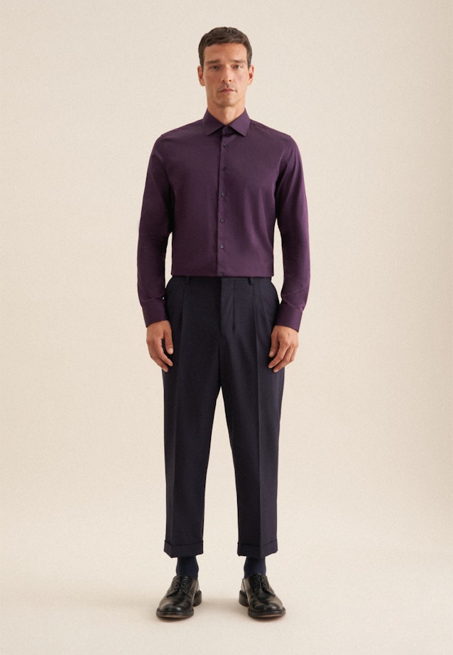 Slim Business Hemd Uni in Lila |  Seidensticker Onlineshop