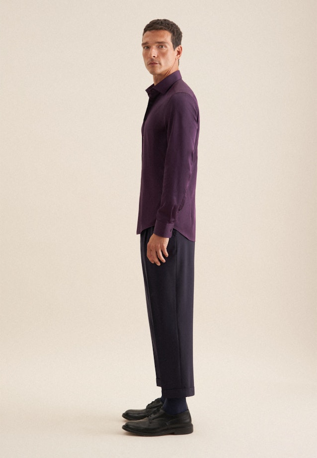 Slim Business Hemd Uni in Lila |  Seidensticker Onlineshop