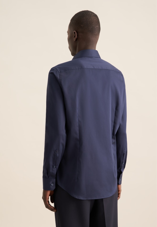Slim Chemise d'affaires Uni dans Bleu Foncé | Boutique en ligne Seidensticker
