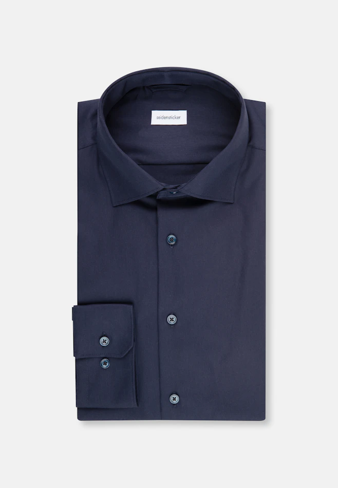 Slim Business Hemd Uni in Dunkelblau | Seidensticker Onlineshop