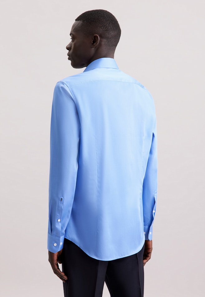 Slim Business Hemd Uni in Mittelblau | Seidensticker Onlineshop