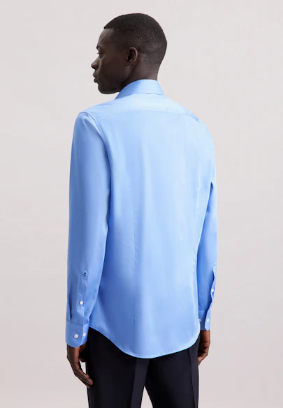Slim Chemise d'affaires Uni in Bleu Moyen |  Seidensticker Onlineshop