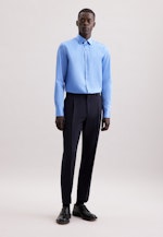 Slim Business Hemd Uni in Mittelblau |  Seidensticker Onlineshop