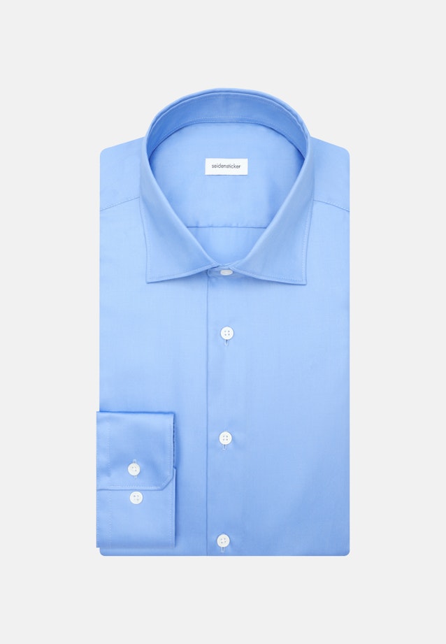 Slim Business Hemd Uni in Mittelblau |  Seidensticker Onlineshop