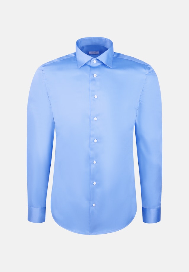 Slim Business Hemd Uni in Mittelblau |  Seidensticker Onlineshop