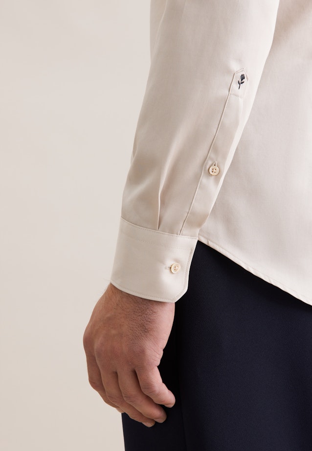 Slim Business shirt Uni in Beige |  Seidensticker Onlineshop