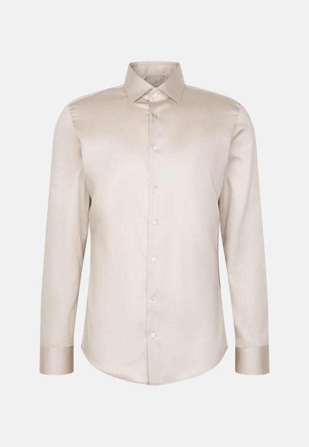 Slim Business Hemd Uni in Beige |  Seidensticker Onlineshop