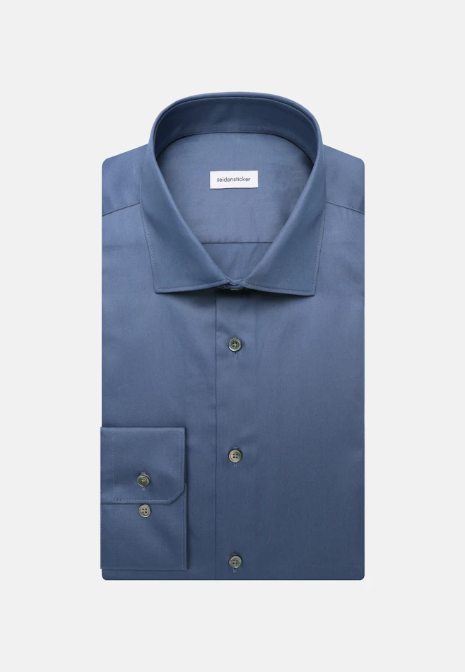 Slim Business Hemd Uni in Mittelblau | Seidensticker Onlineshop